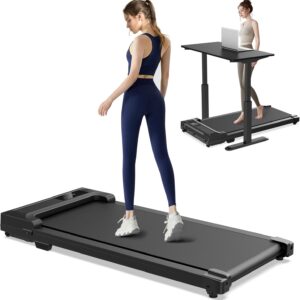Walking Pad Treadmill for Home - Under Desk Treadmills Mini Portable Walking Running Machine Slim Compact Motorized Electric Treadmill with Adjustable Speed Remote